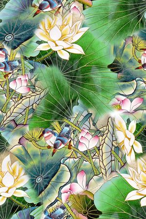 国画印花花型图片