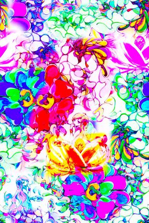 抽象油画印花花型图片