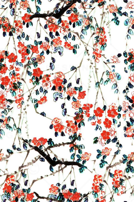 梅花印花花型图片