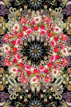 花纹印花花型图片