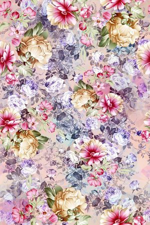 小碎花印花花型图片