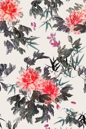乱花印花花型图片