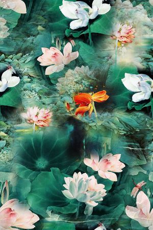 中国风印花花型图片