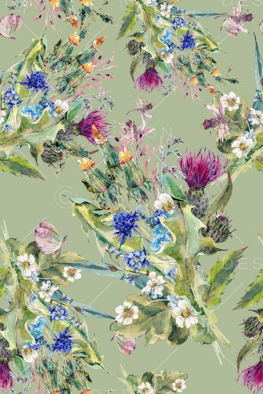 手绘印花花型图片