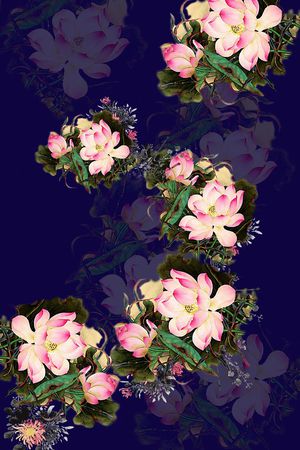 旗袍花印花花型图片