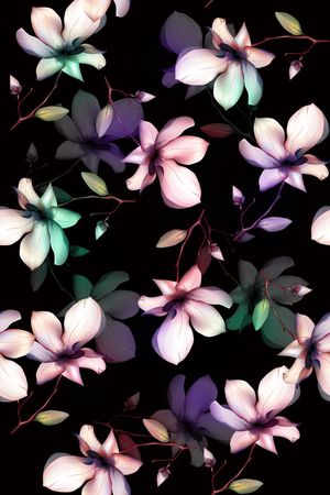 旗袍花印花花型图片
