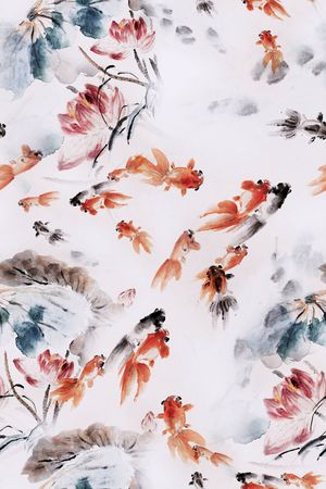 国画印花花型图片