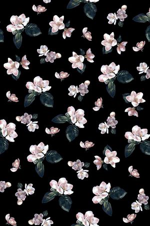 油画小花印花花型图片