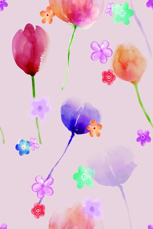 乱花印花花型图片
