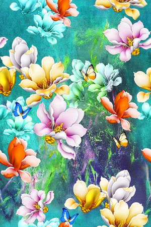 面料花印花花型图片