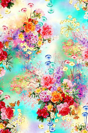 花卉印花花型图片
