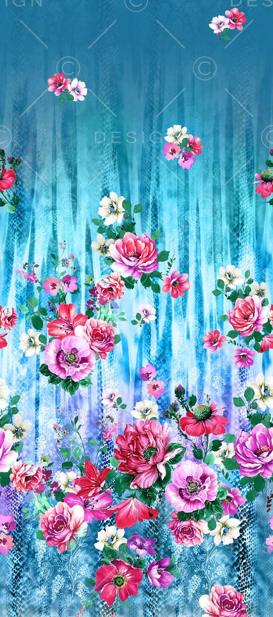 牡丹印花花型图片