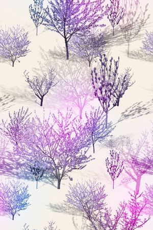 竹叶印花花型图片