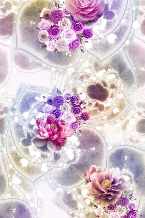 花朵印花花型图片