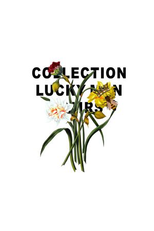 手绘花卉时尚男装定位花型印花花型图片