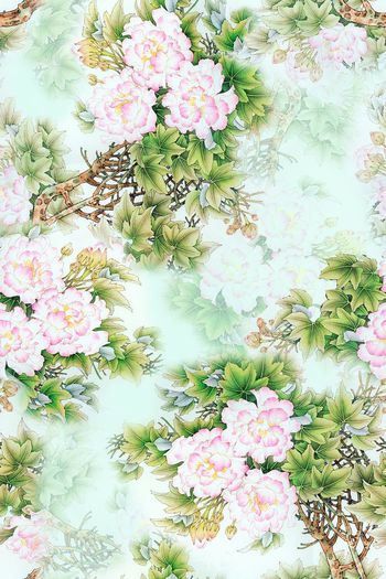 牡丹印花花型图片