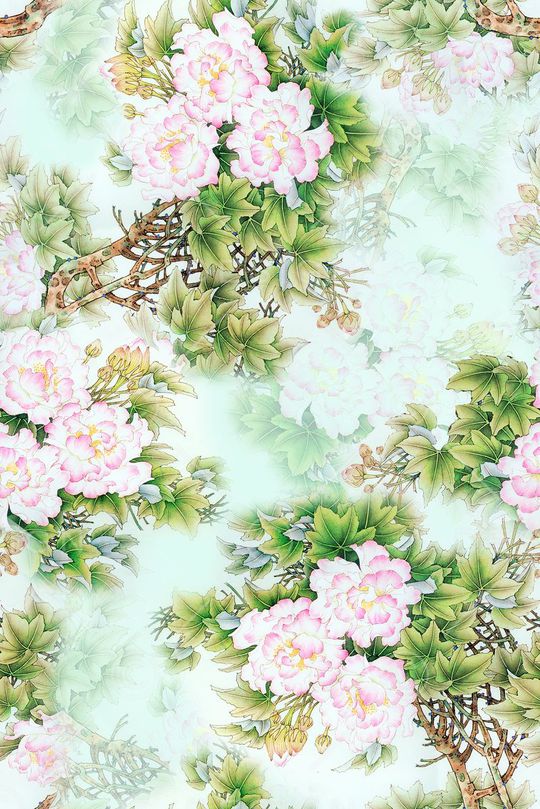 牡丹印花花型图片