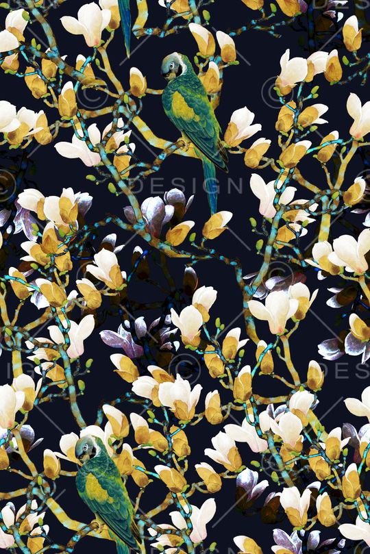 花鸟印花花型图片