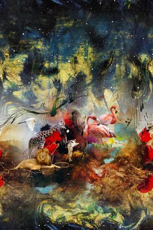 火烈鸟印花花型图片