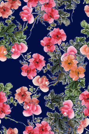 国画印花花型图片