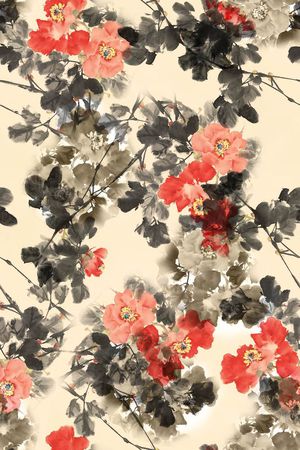 国画印花花型图片