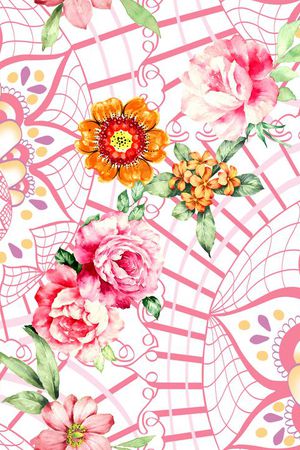 2017年春夏女装花卉印花花型图片