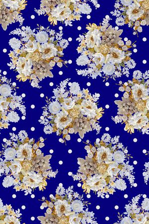 时尚抽象3D绣花花卉数码印花印花花型图片
