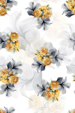 花朵印花花型图片