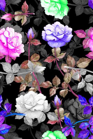 连衣裙印花花型图片