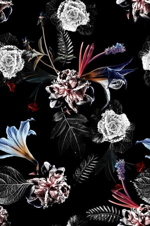 热带印花花型图片