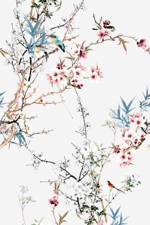 中国风印花花型图片