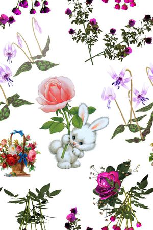 花朵印花花型图片