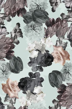 淡雅花印花花型图片