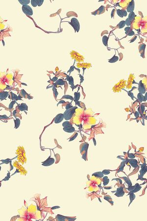 中国风印花花型图片