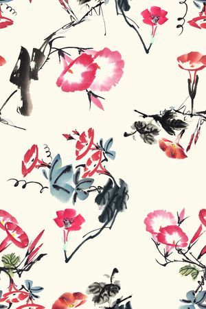 中国风印花花型图片