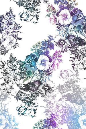 小碎花印花花型图片