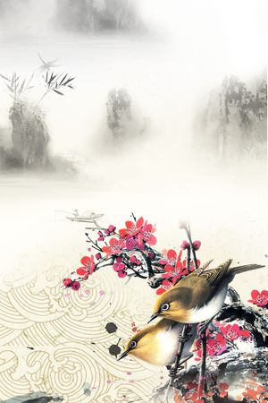 水墨印花花型图片