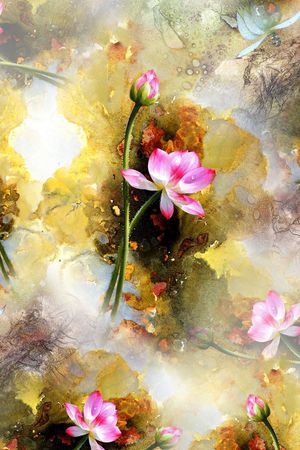 中国风印花花型图片