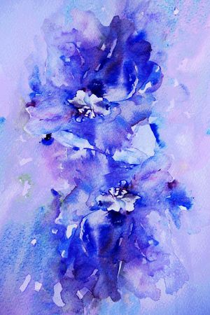 水彩印花花型图片