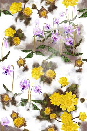 乱花印花花型图片