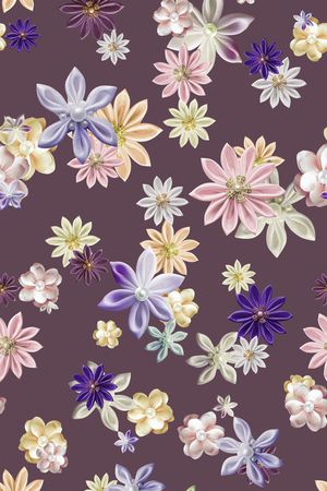 花朵印花花型图片