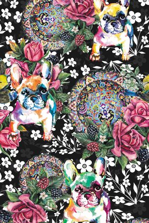 花卉印花花型图片