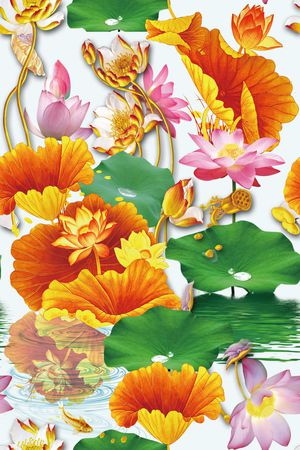 花朵印花花型图片
