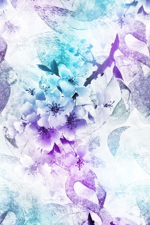 竹叶印花花型图片