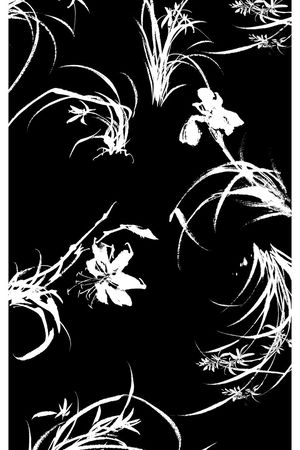 兰花印花花型图片