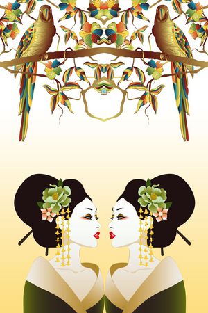 日韩风印花花型图片