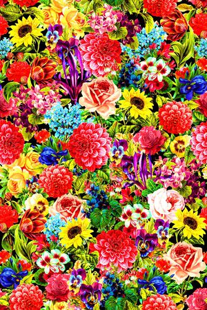 连衣裙印花花型图片