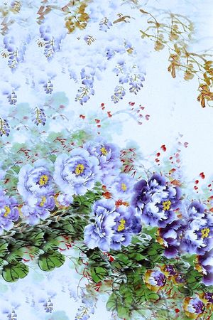 国画印花花型图片