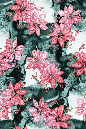 水彩印花花型图片