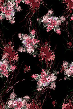 小碎花印花花型图片